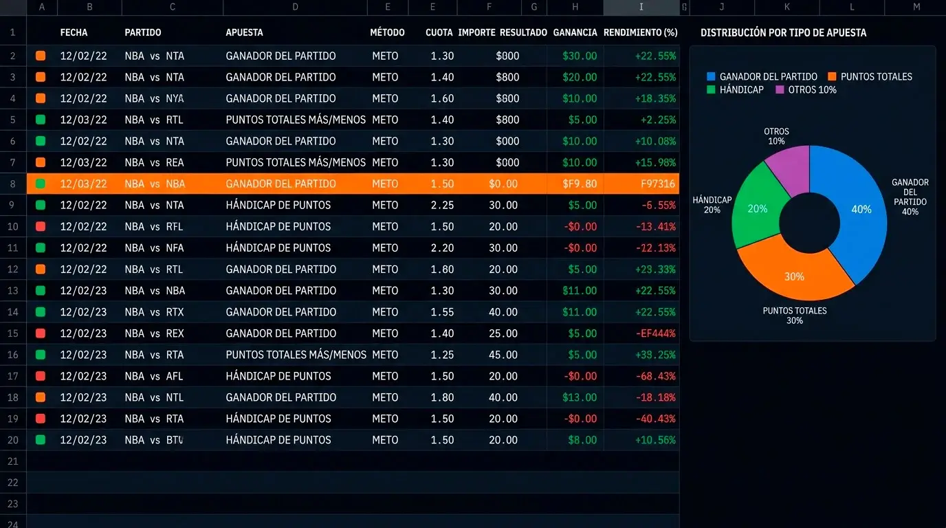 Tracking de Apuestas NBA: Herramientas y Métricas Clave